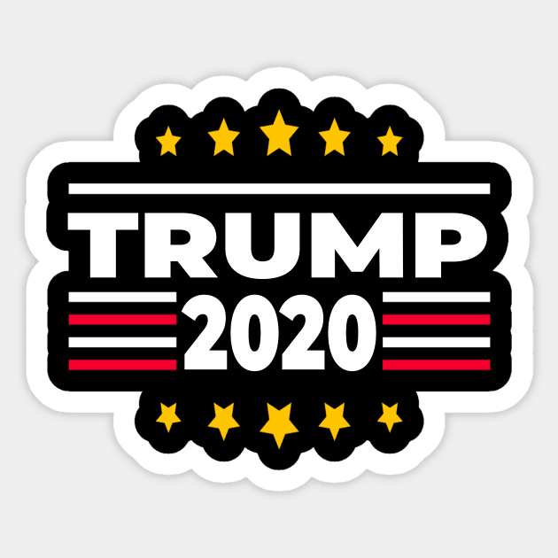 Trump 2020 president again Sticker by Netcam